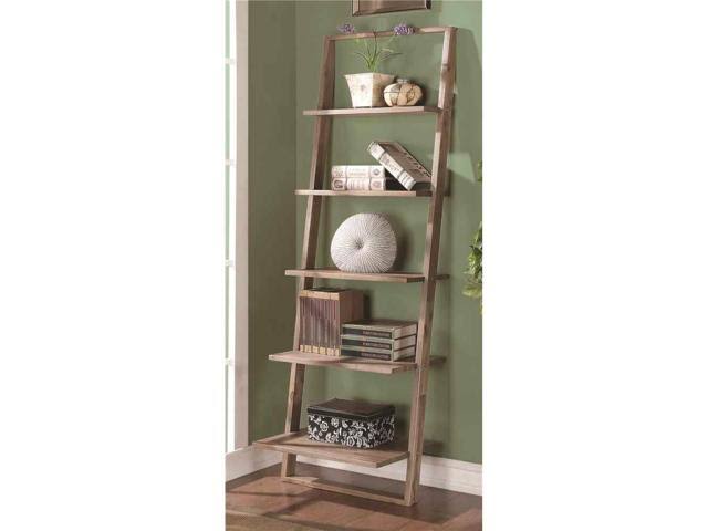 Smoky Driftwood Leaning Bookcase V66584