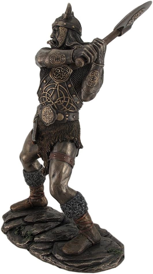 11.25 Tall Viking Axe Warrior Battle Stance Cold Cast Resin Antique Bronze Finish Pack of 2 M85438