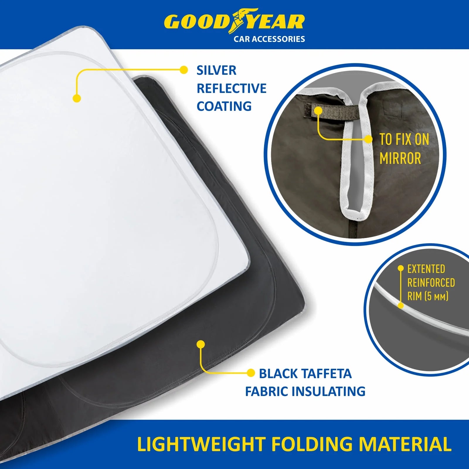 Foldable Windshield Sun Shade for Car Front Window X40685