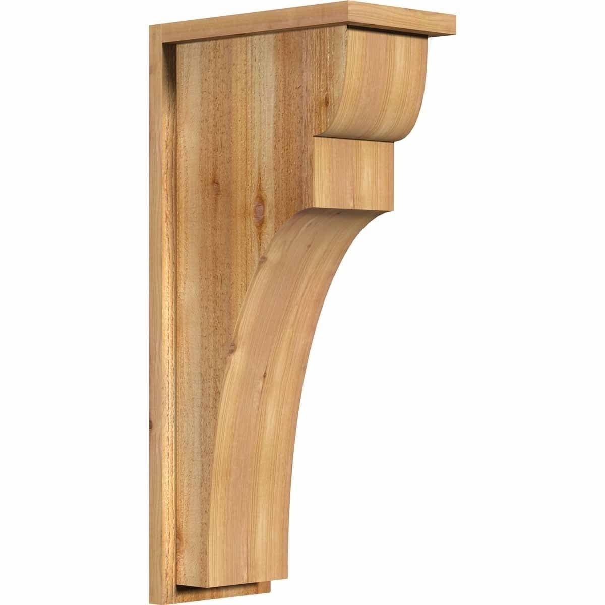 Rough Sawn Corbel with Backplate, Western Red Cedar J257