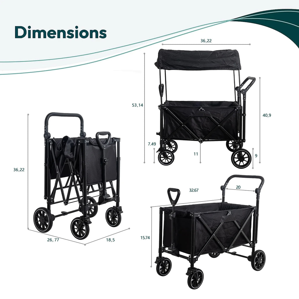 Folding Stroller Wagon with 5-Point Harnesses J60830