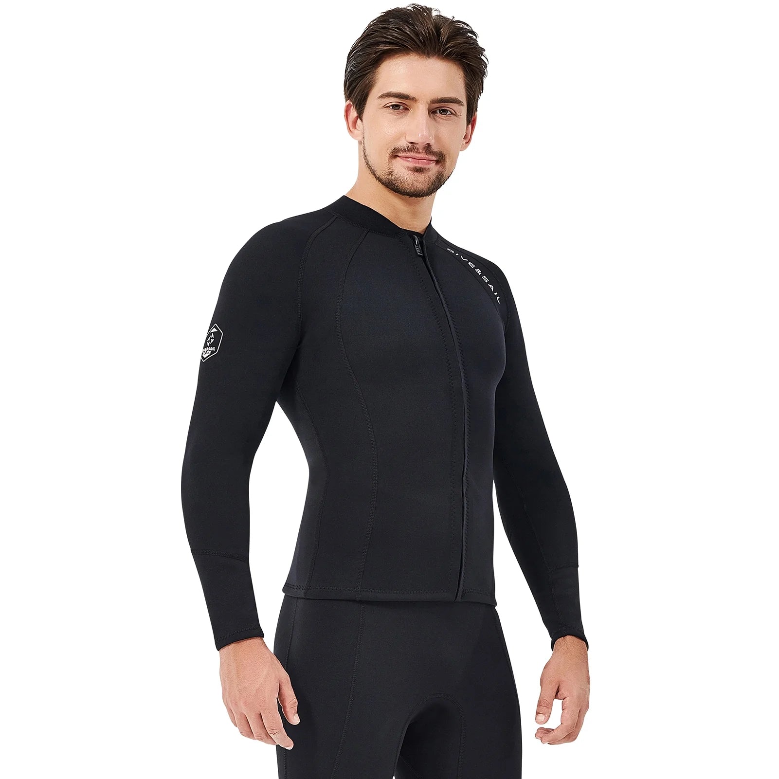2mm Neoprene Front Zipper Wetsuits Jacket Long Sleeves Wetsuit U759