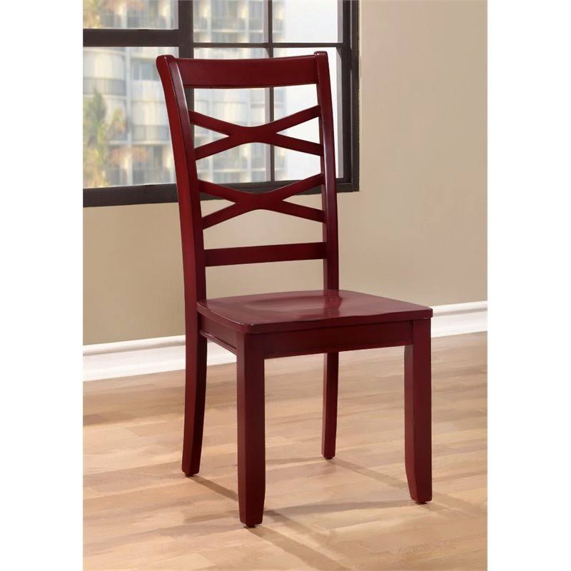 Red and Blue Dining Chair Set of 2 T427263