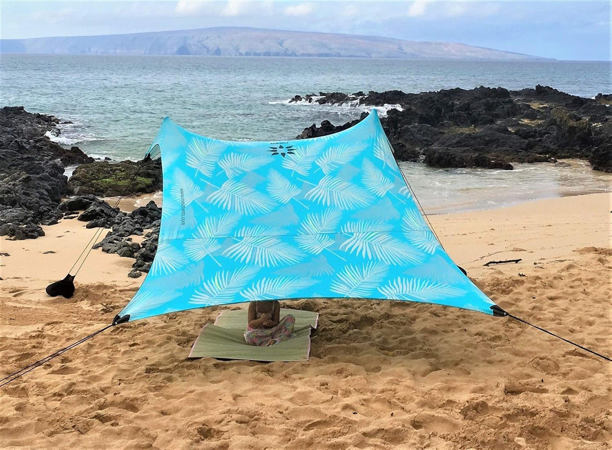 Beach Tent with Sand Anchor, Portable Canopy Sunshade W708675
