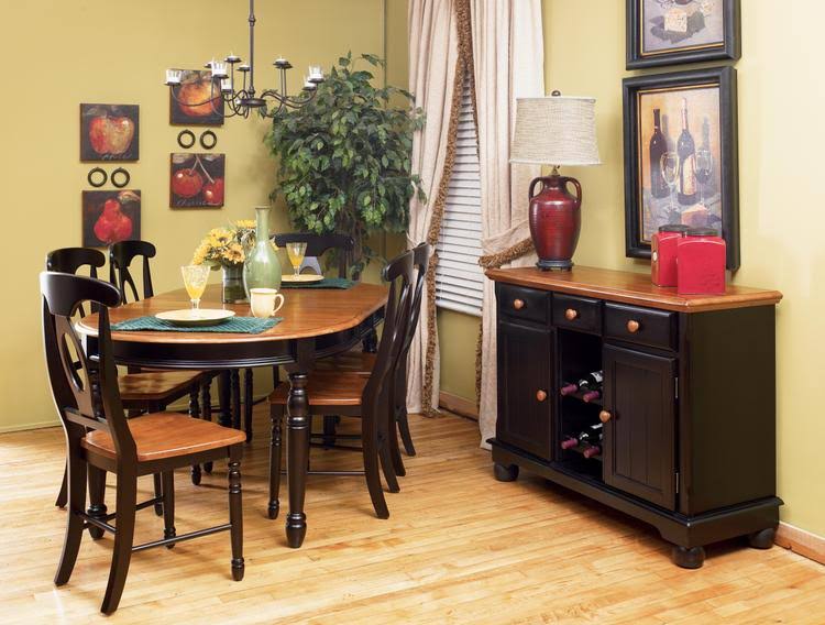 Oak-Black Side Chair, Set of 2 I9834