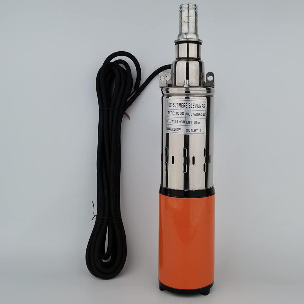 12V DC 250W Stainless Steel Submersible Water Pump 25m 4000L/H 1In Outlet A508693