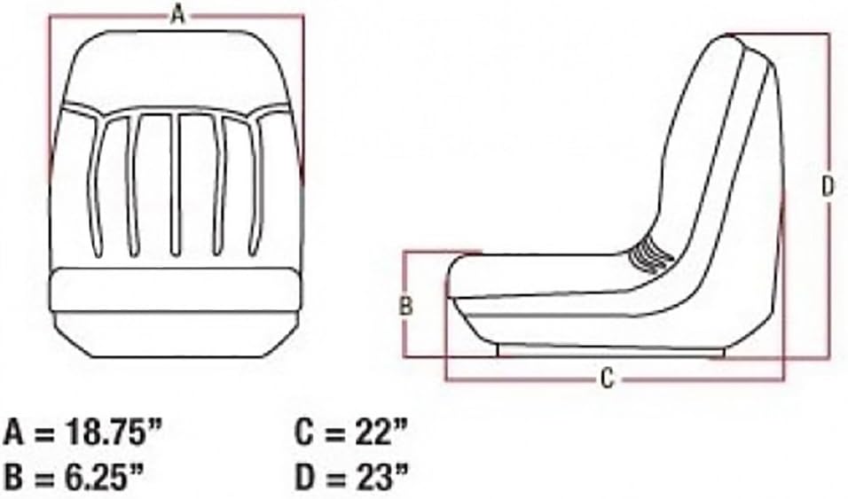 Seat for Bobcat Skidsteer Models A220 A300 S100 S130 S150 540 543 553 643 645 742B 743 751 843 853 M69786