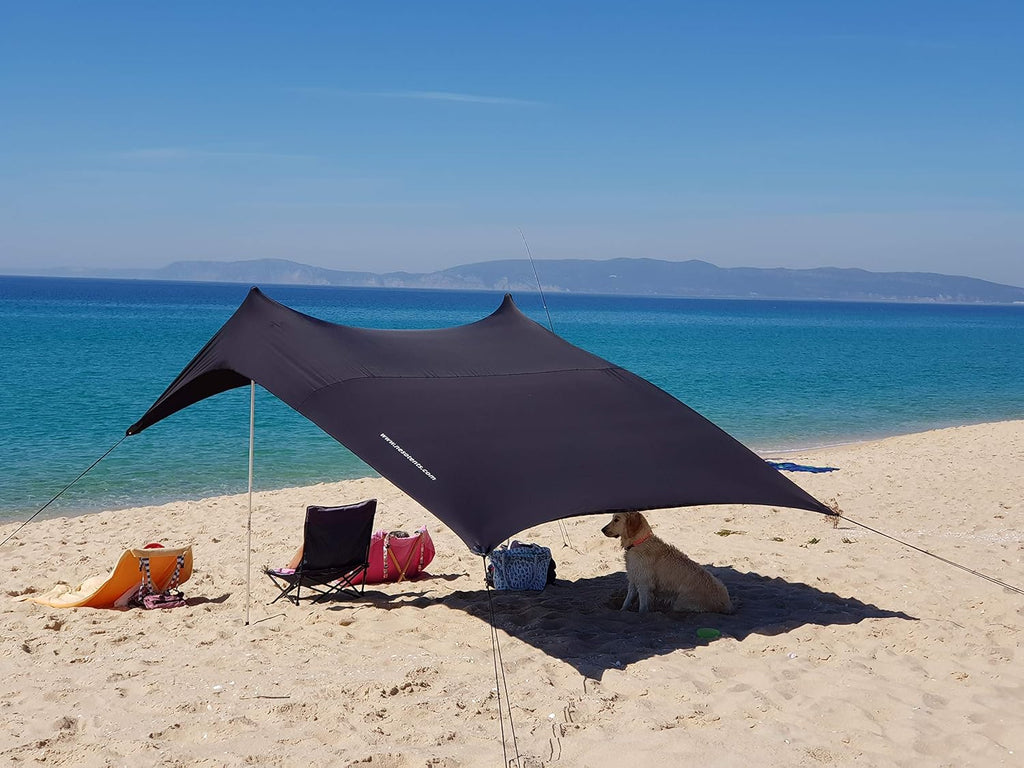 Beach Tent with Sand Anchor, Portable Canopy Sunshade W708675