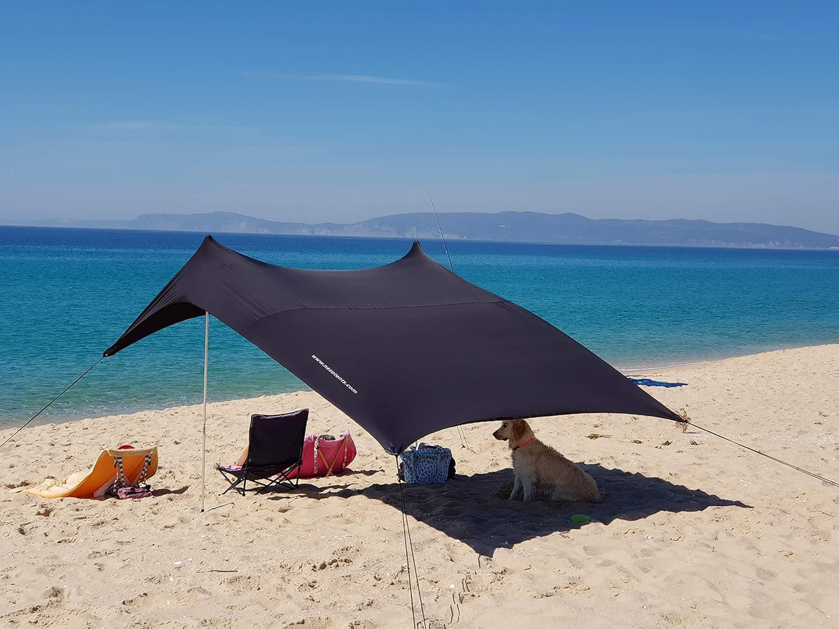 Beach Tent with Sand Anchor, Portable Canopy Sunshade W708675