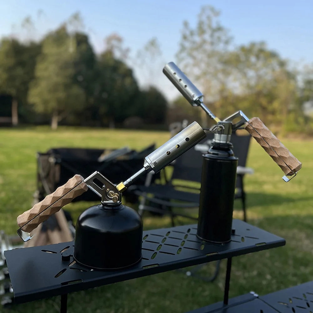Adjustable Valve Outdoor Picnic Torch with Wood Handle G9657