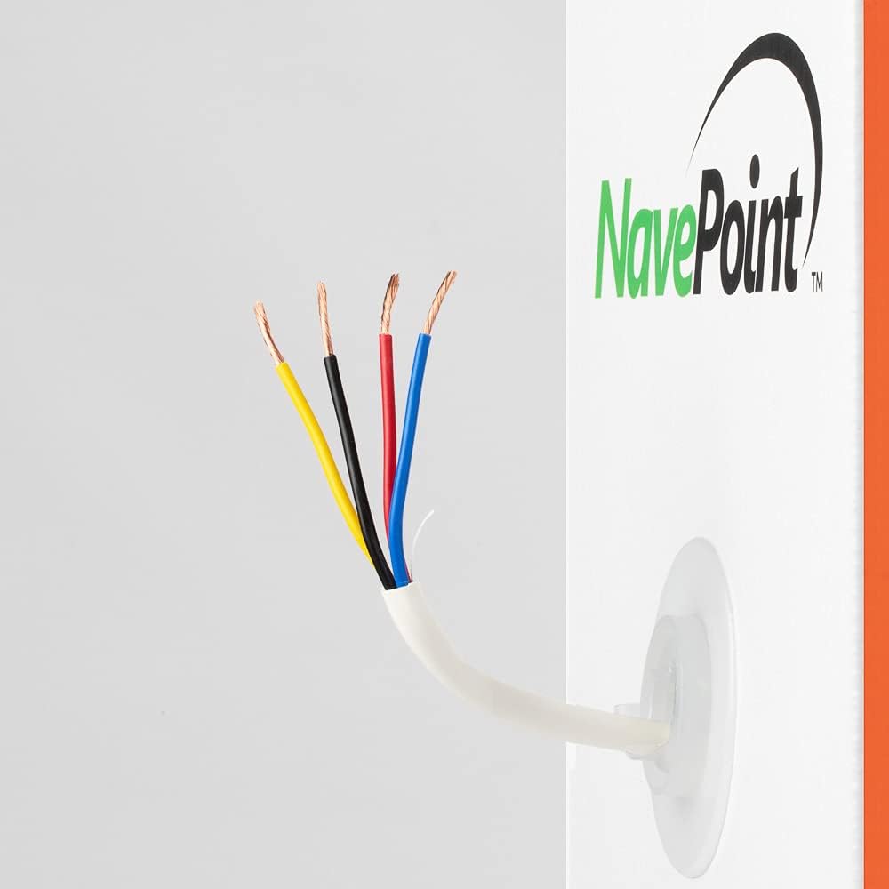 250ft 14/4 AWG 4 Conductor White Speaker Cable I426