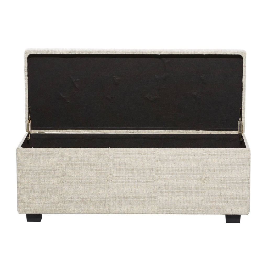 Beige Wood Traditional Storage Bench, Set of 3 B778