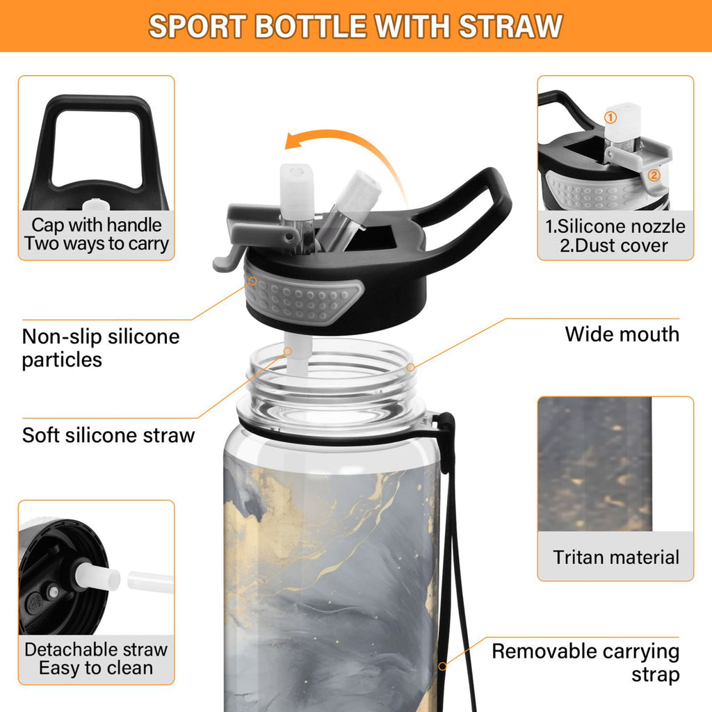 32oz Tritan Leakproof Sports Bottle with Straw S322