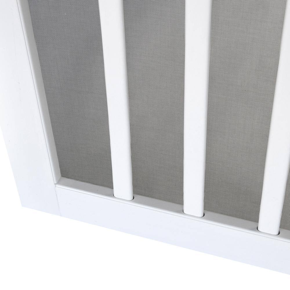 Solid Vinyl White 5-Bar Screen Door C248