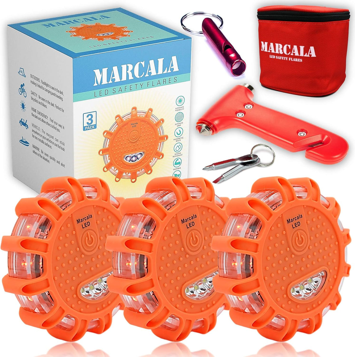 12-Pack LED Emergency Safety Flares U1202