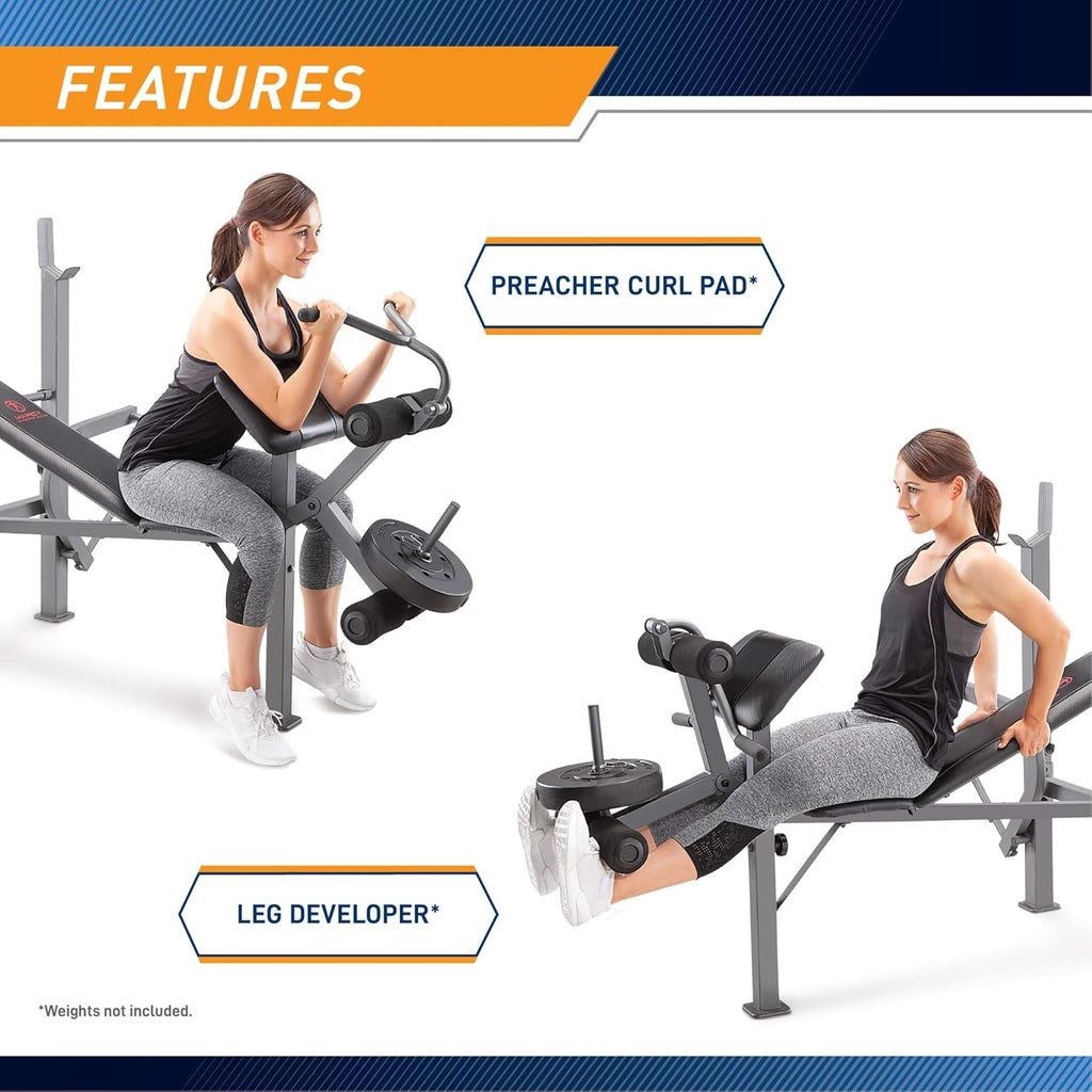 Standard Weight Bench with Leg Developer D488