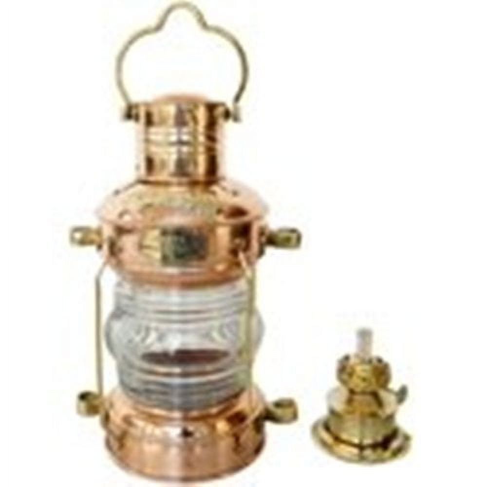 Brass & Copper Anchor Oil Lamp Ship Lantern G763060