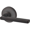 Venetian Bronze Square Single Cylinder Keyed Entry Door Lever Set H113656