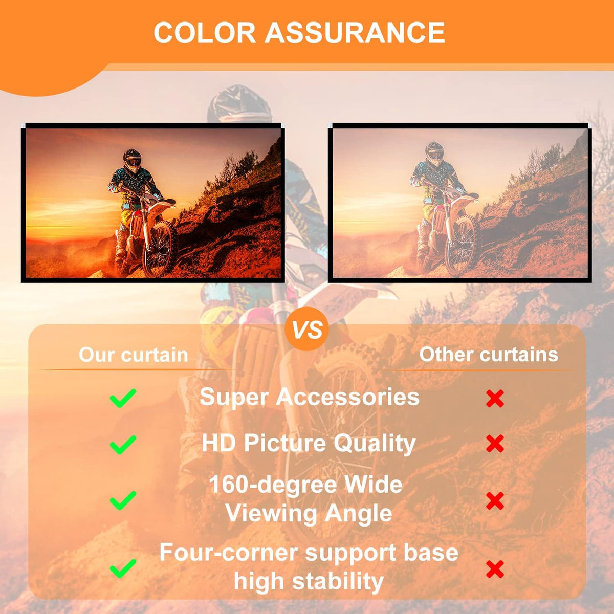 100 Inch 16:9 Portable Projector Screen with Stand and Carry Bag A313