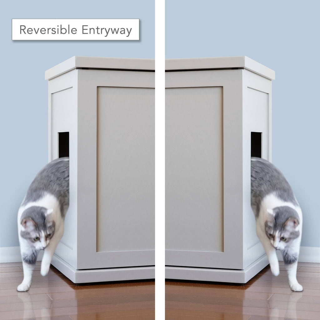 White Large Cat Litter Box P528549