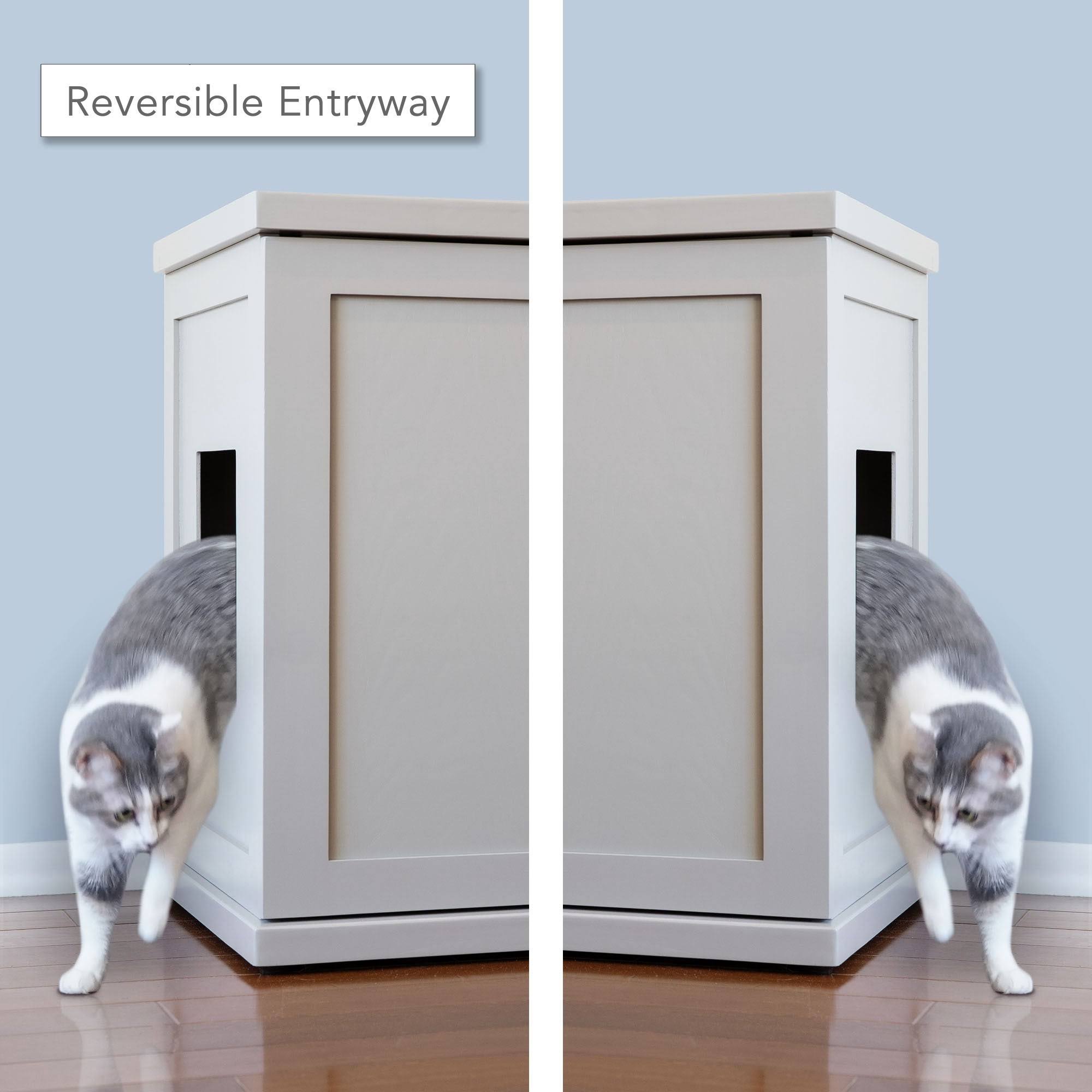 White Large Cat Litter Box P528549