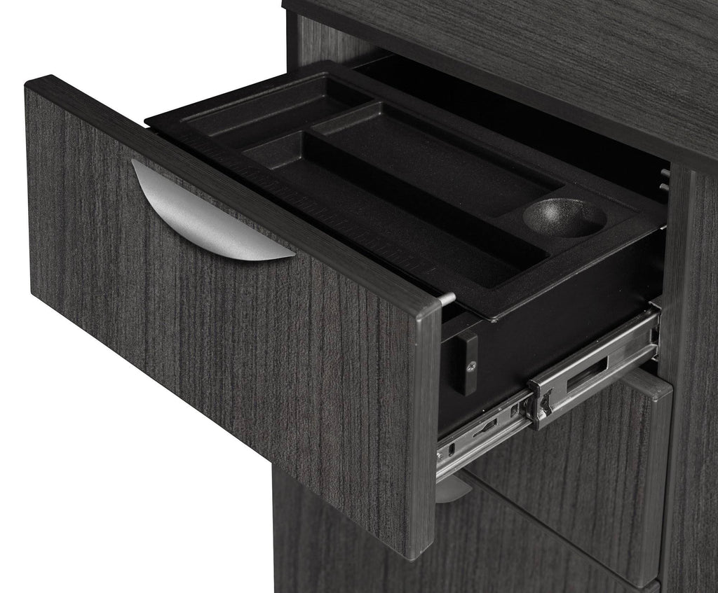 Mahogany Deskside Box File Cabinet K426