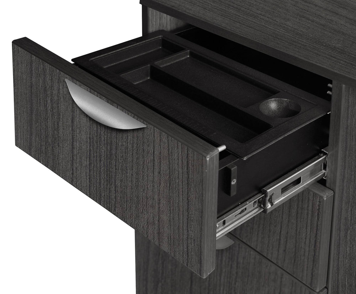 Mahogany Deskside Box File Cabinet K426