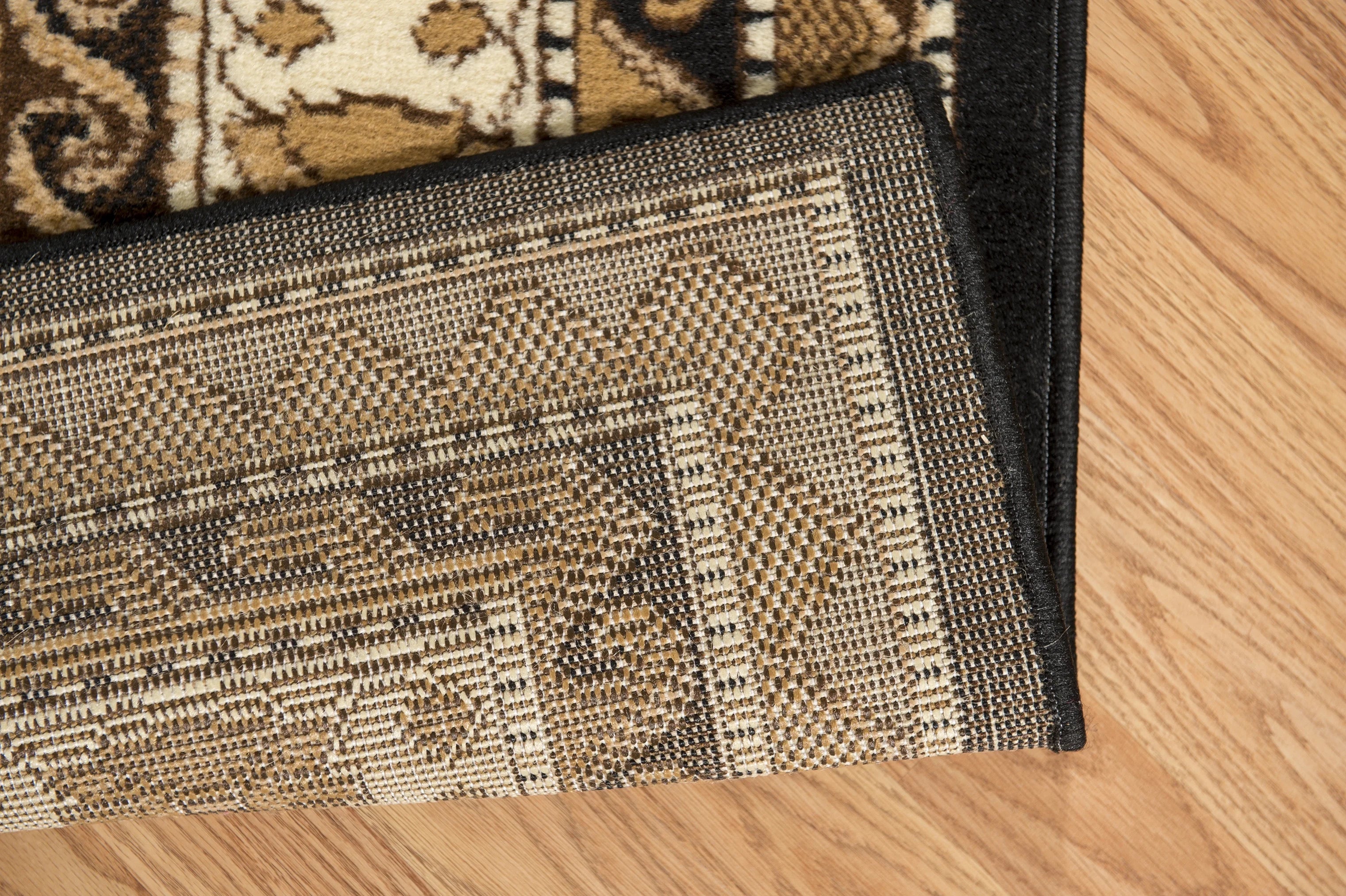 Black Bordered Area Rug H9354