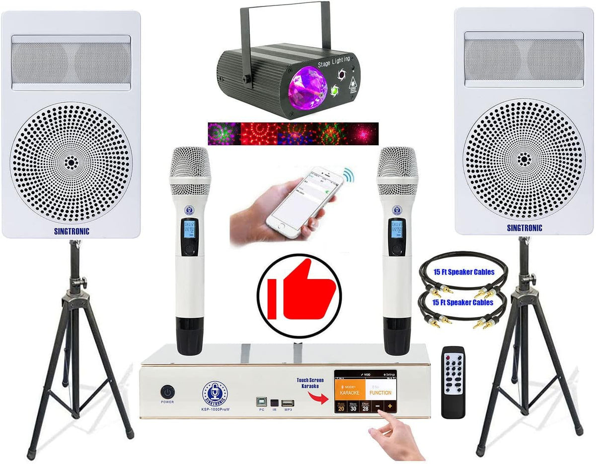 2000 WATTS Karaoke System with USB, Optical, Coax & Bluetooth M555856