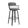 Gray Faux Leather Barstool Chair S165