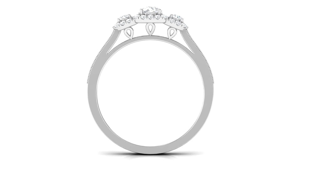 Zircon Engagement Ring 925 Sterling Silver U53399