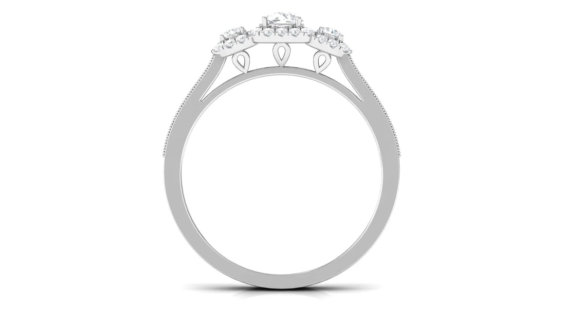 Zircon Engagement Ring 925 Sterling Silver U53399
