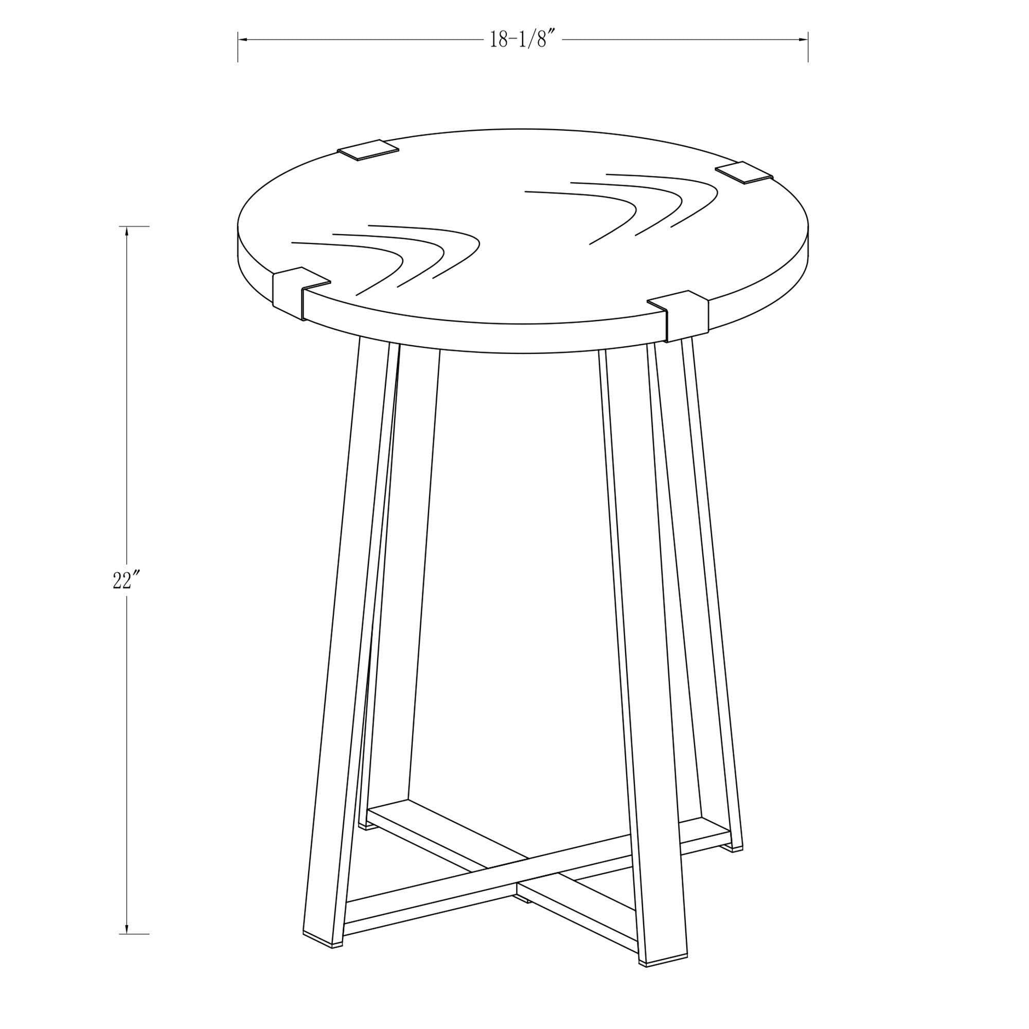 Slate Gray Round Side Table L62089