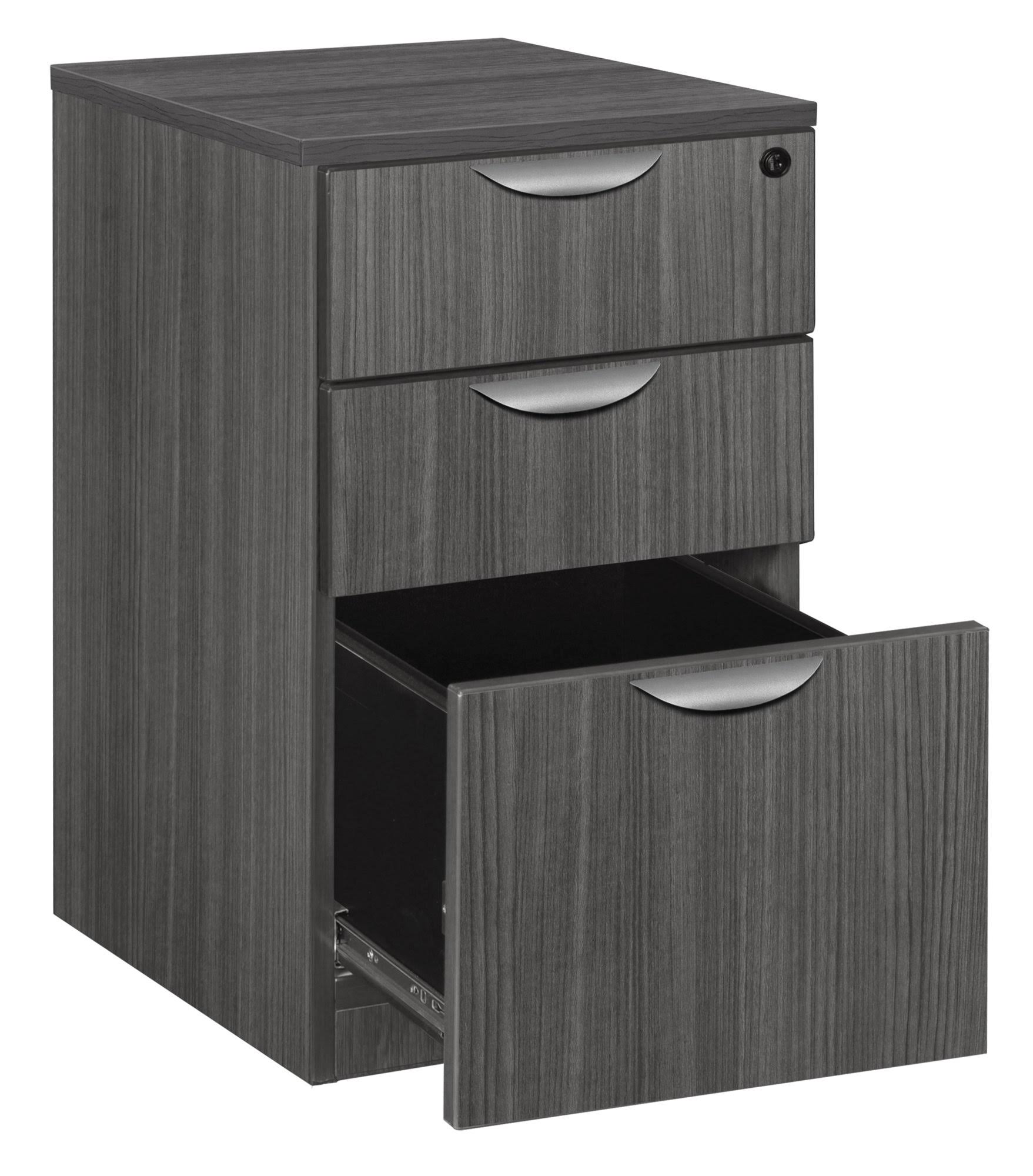 Mahogany Deskside Box File Cabinet K426