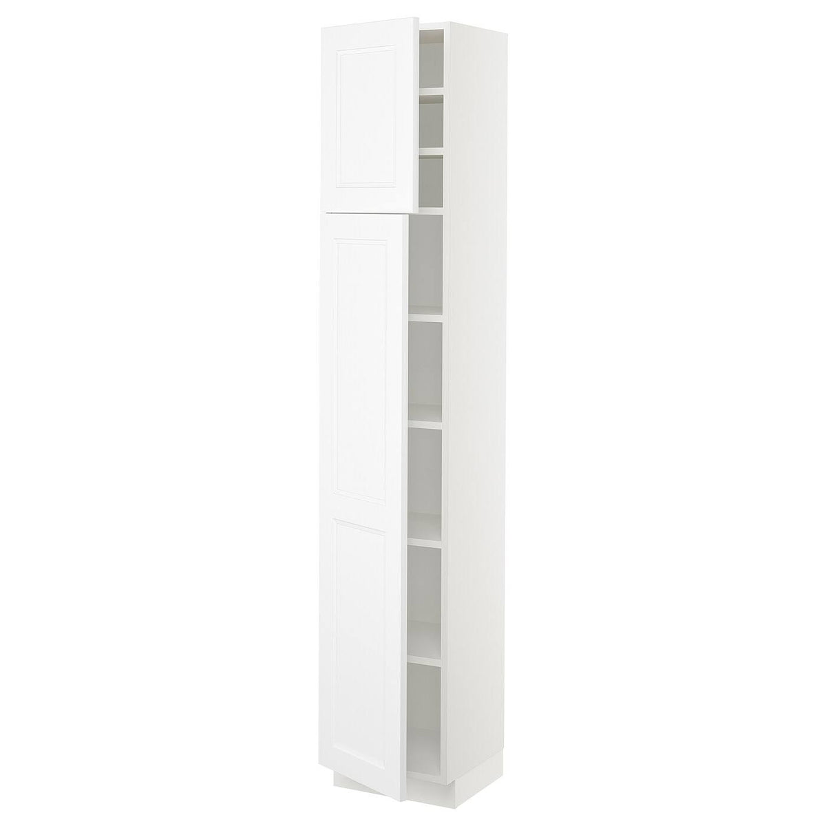 White High Cabinet with Shelves and 2 Doors E336004