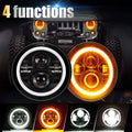 7" Round RGB LED Headlights with Amber Turn Signal Light Z741