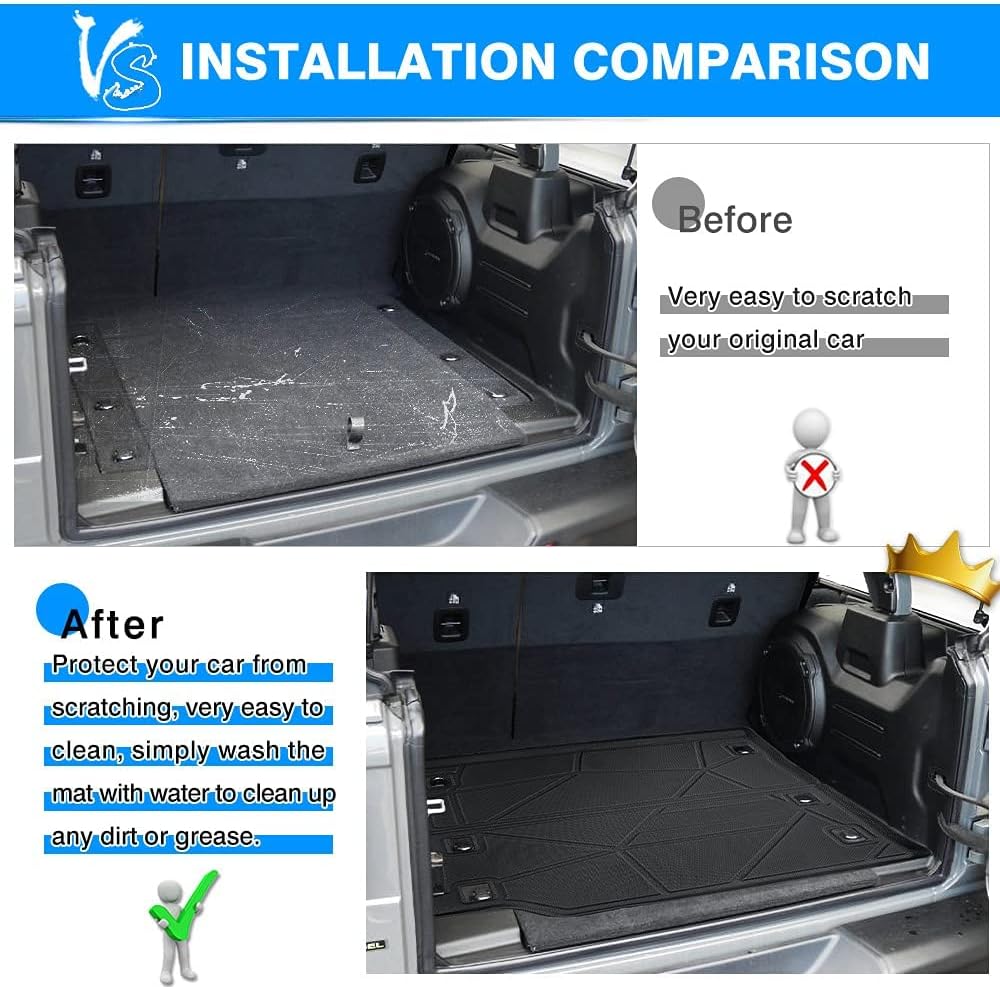 3D Trunk Floor Mat Anti-Slip Pack of 2 O880509
