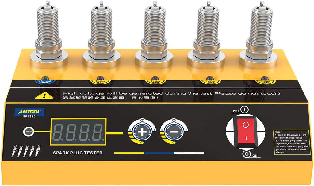 Car Spark Plug Tester with Adjustable 5 Holes and Digital Screen Y285454