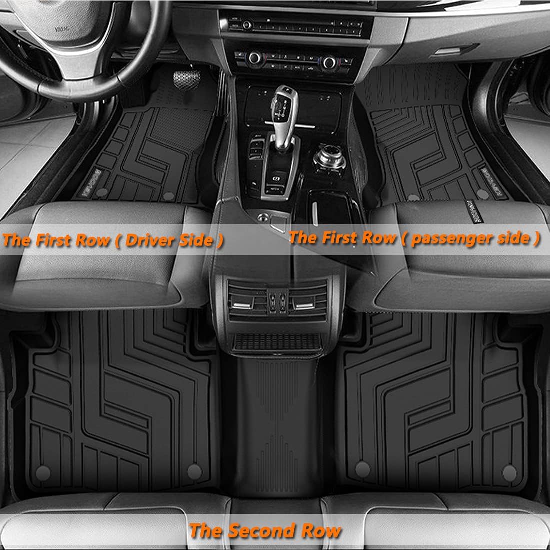 Black TPE Car Floor Mats for Subaru Forester P598