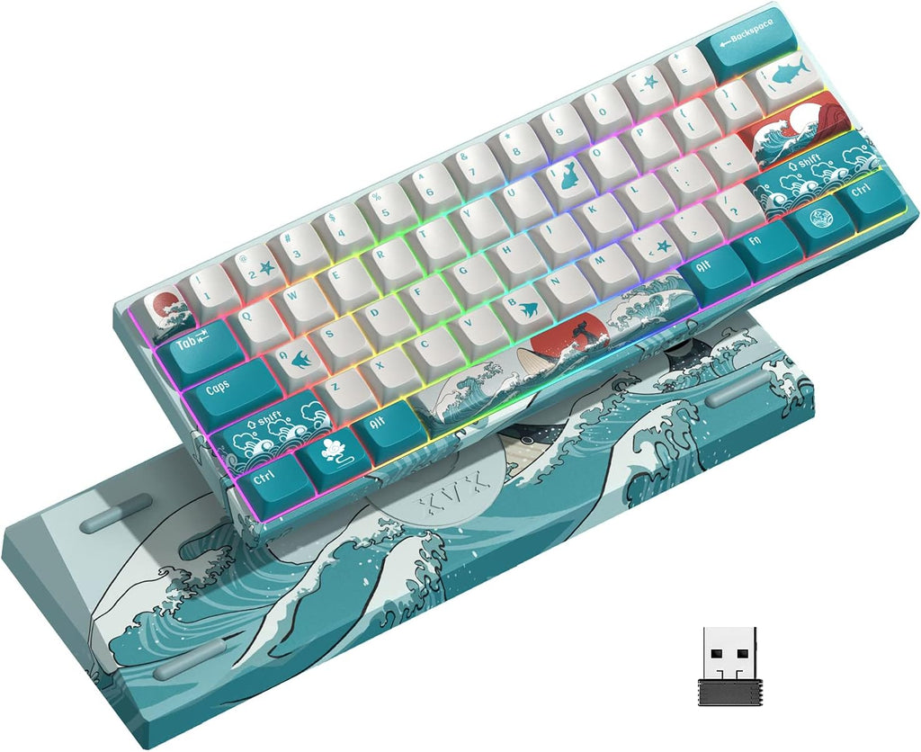 60% Wireless Mechanical Keyboard with RGB Backlit H918