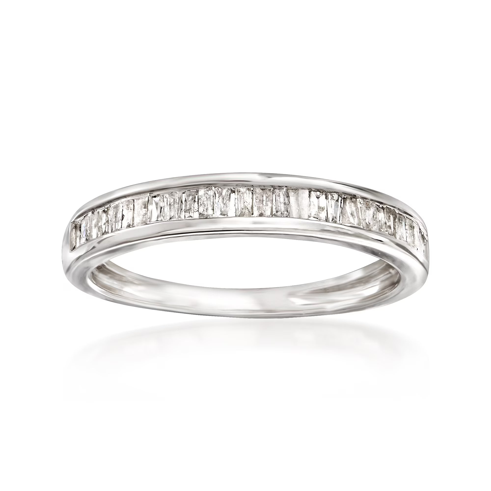 Baguette Diamond Ring in Sterling Silver T328