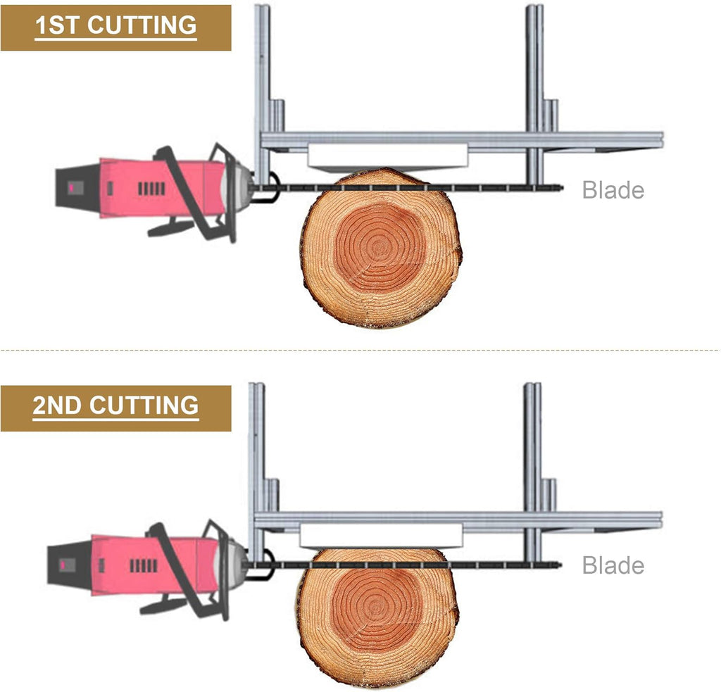 Portable Chainsaw Mill Aluminum Steel Guide Bar Wood Lumber Cutting Sawmill E999063