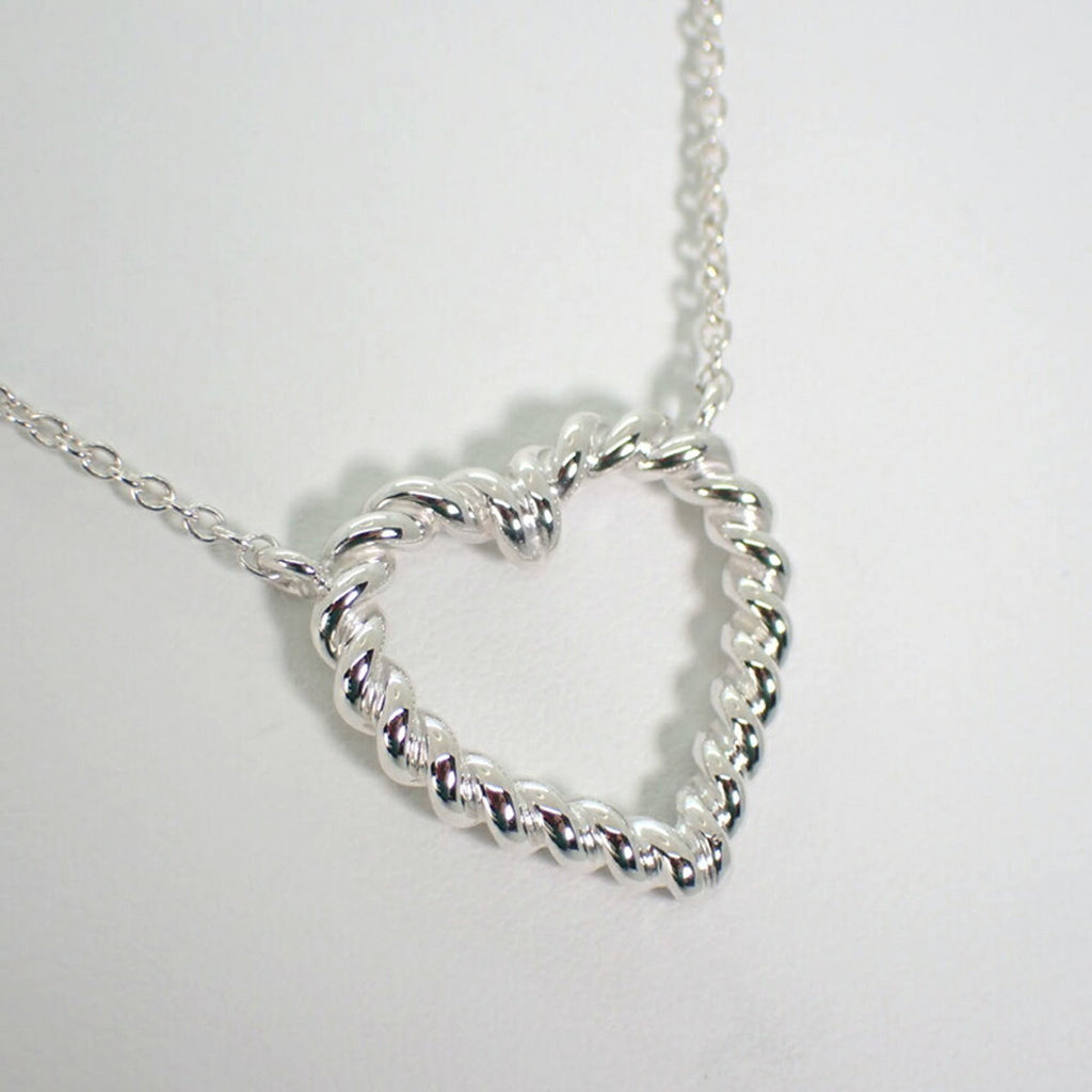 925 Heart Twist Pendant Necklace N785