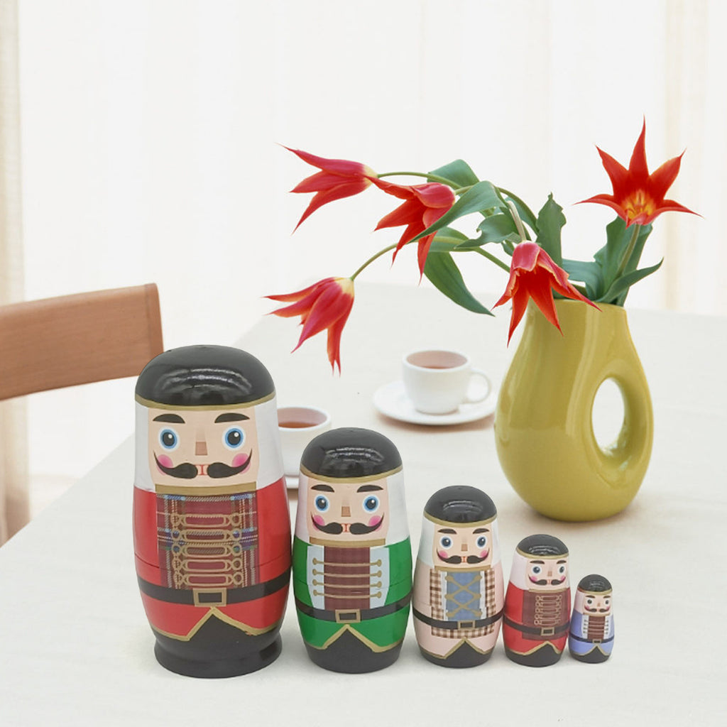 Walnut Soldier Nesting Doll Toy C4095