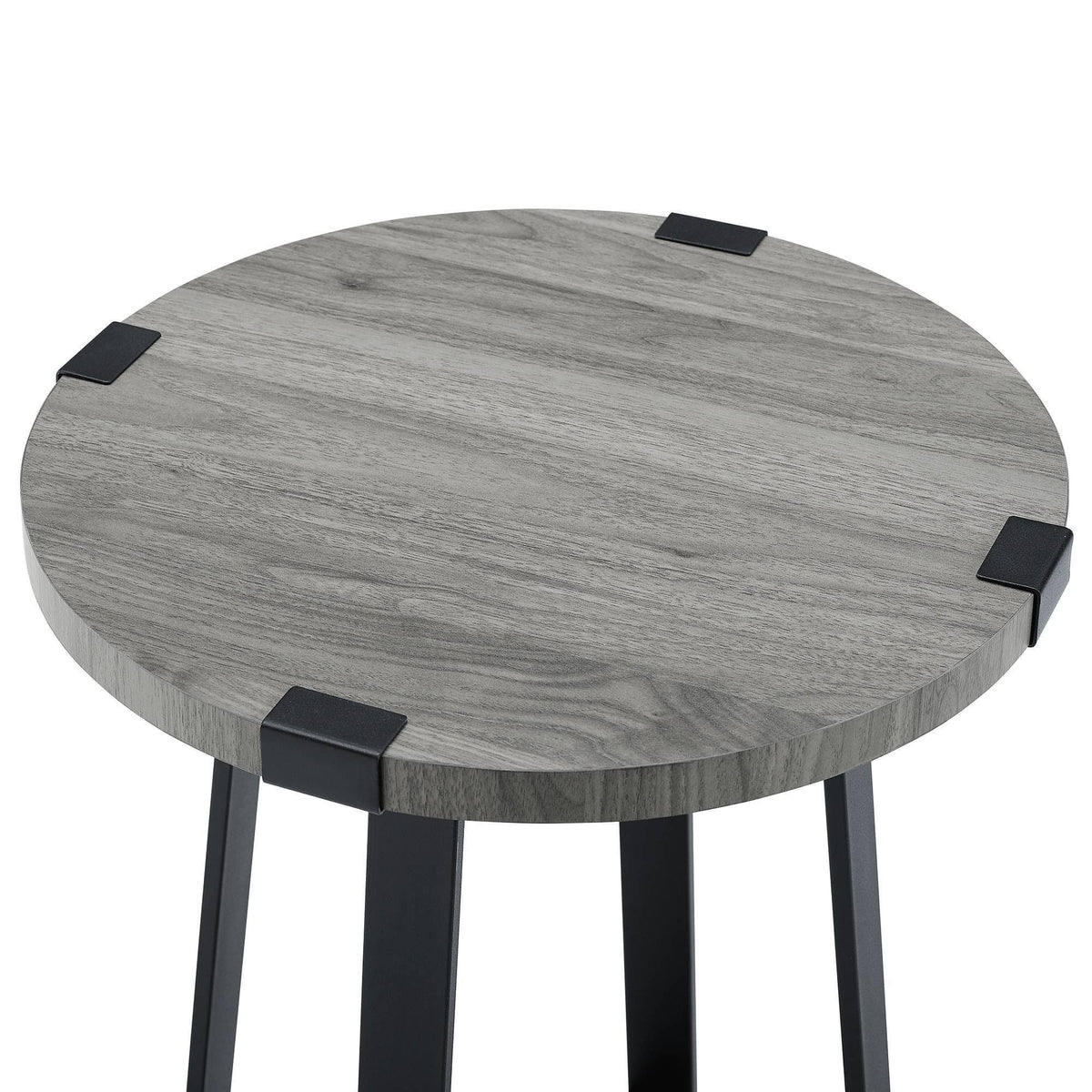 Slate Gray Round Side Table L62089
