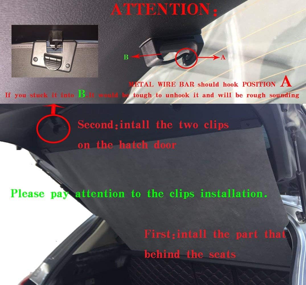 Black Retractable Trunk Shielding Shade for Mazda CX-5 U656070