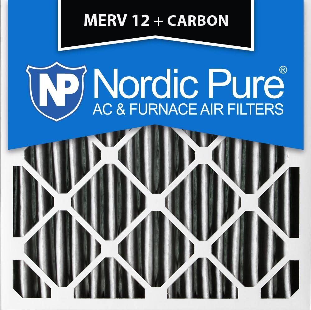 20x20x1 MERV 12 Pleated Carbon Air Filters 3 Pack N74911