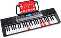 54-Key Electronic Keyboard Piano with LCD Screen, Power Adapter, Teaching Modes, Music Sheet Stand, Built in Speakers I405265