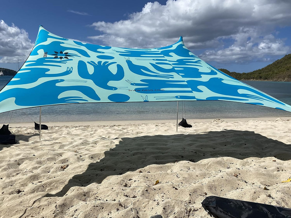 Beach Tent with Sand Anchor, Portable Canopy Sunshade W708675