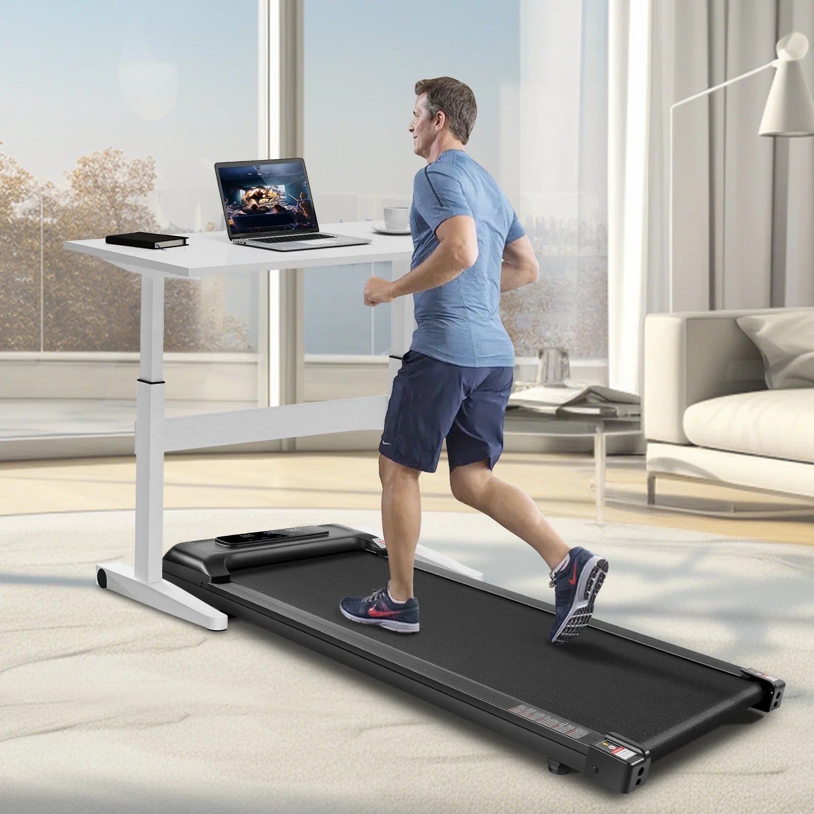 2.5HP Electric Walking Pad Treadmill with LED Display Y6830